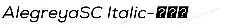 AlegreyaSC Italic字体转换